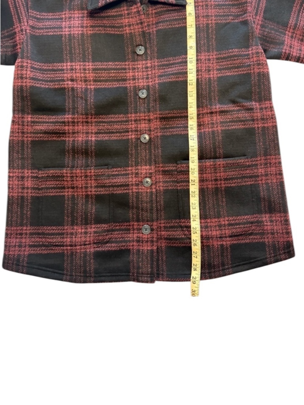 NWOT J. Jill Red and Black Plaid Medium Jacket Coat - Picture 3 of 6